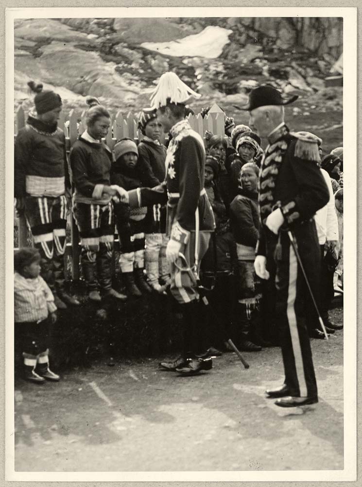 Nuuk (Godthåb, Godthaab). Danish King's only visit to the great Danish colony Greenland, 1921