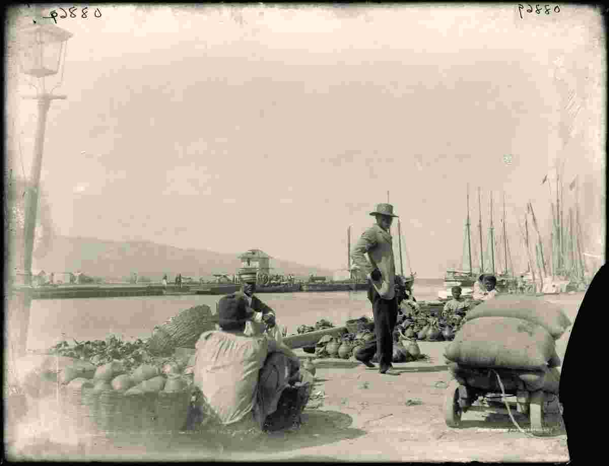 Port-au-Prince. Pottery merchants, circa 1890