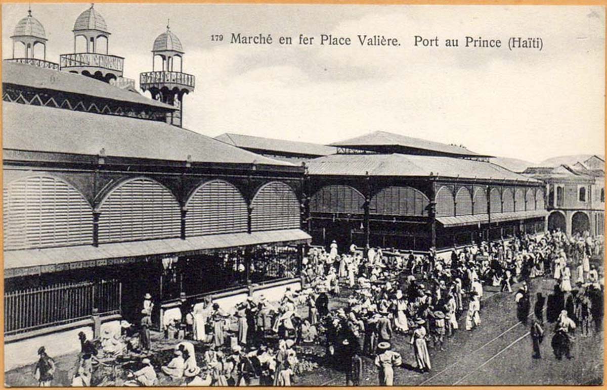 Port-au-Prince. Vallière Market, square, 1905