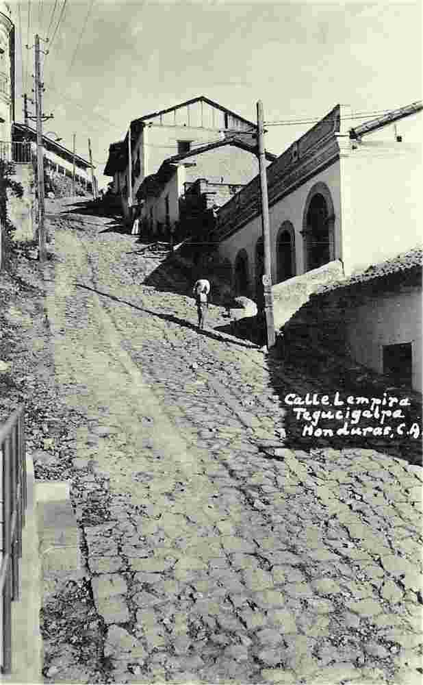 Tegucigalpa. Calle Lempira - Lempira Street, 1920s