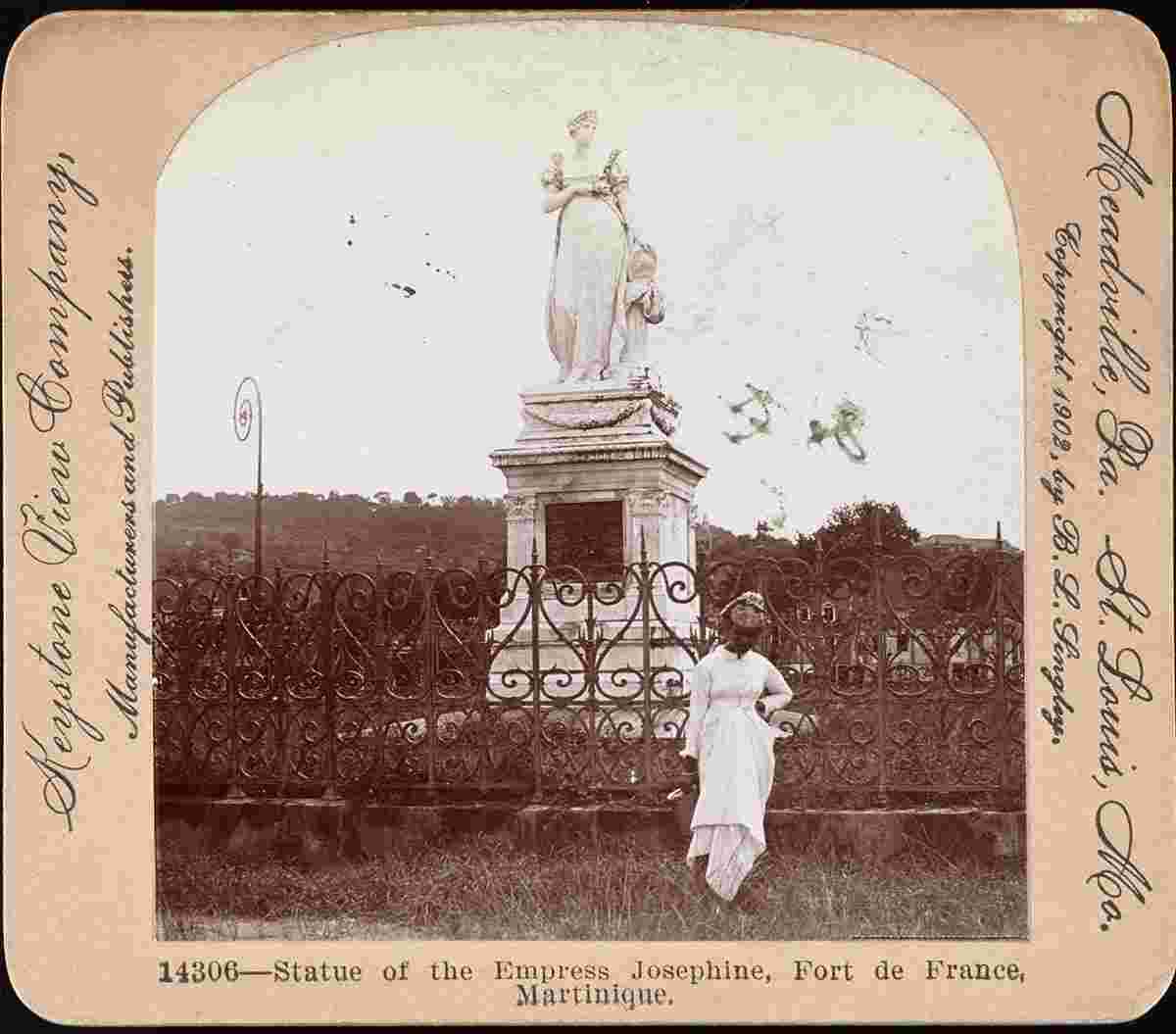 Fort-de-France. Statue de l'impératrice Joséphine, vers 1900
