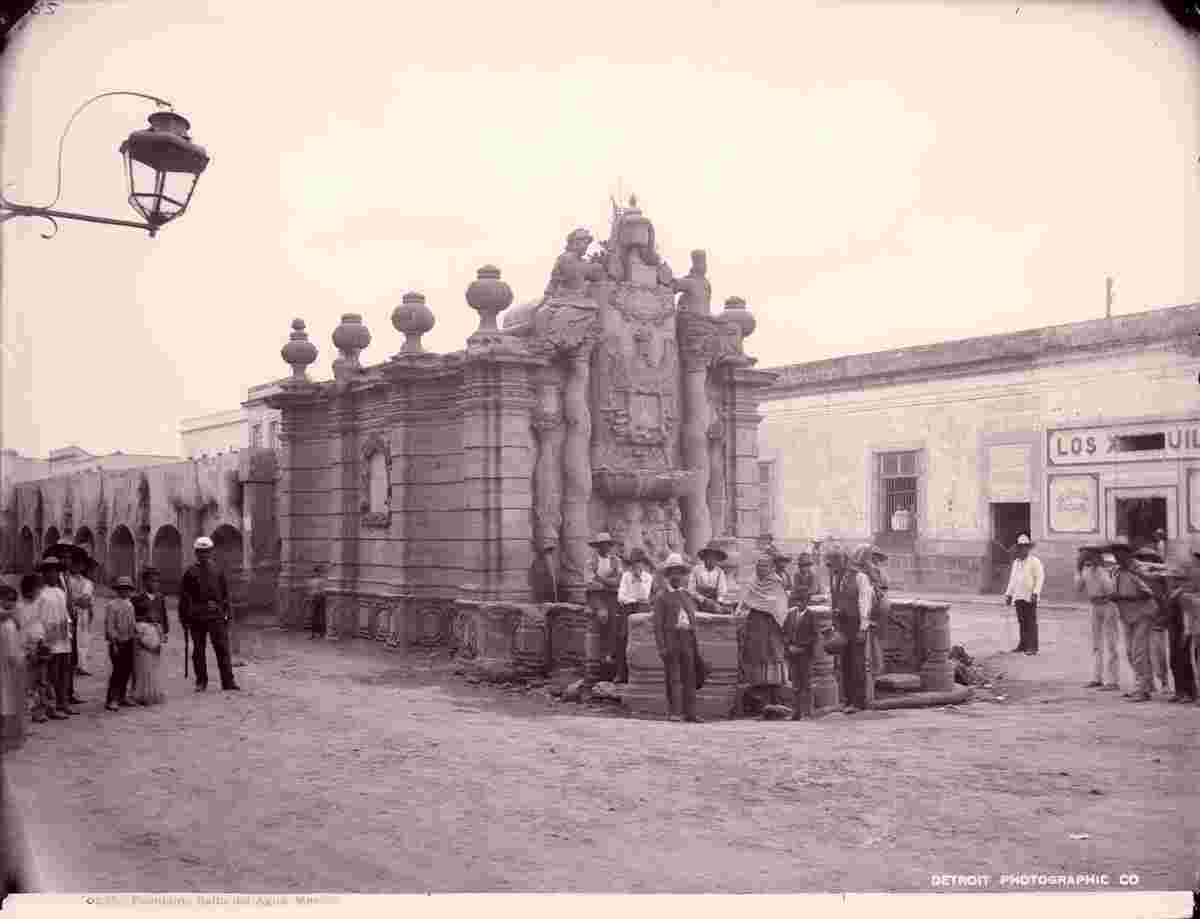 Mexico City. Fountain, Salto del Agua, circa 1890