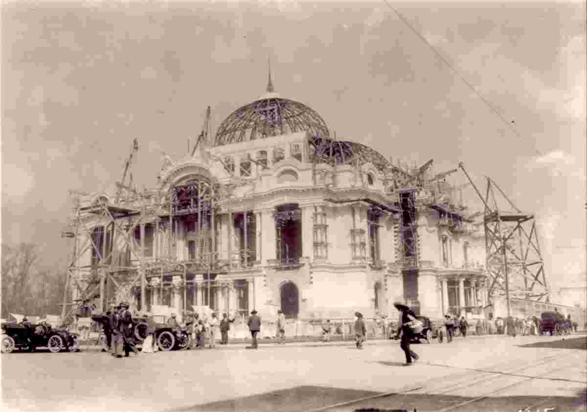 Mexico City. New Opera House under construction, 1910
