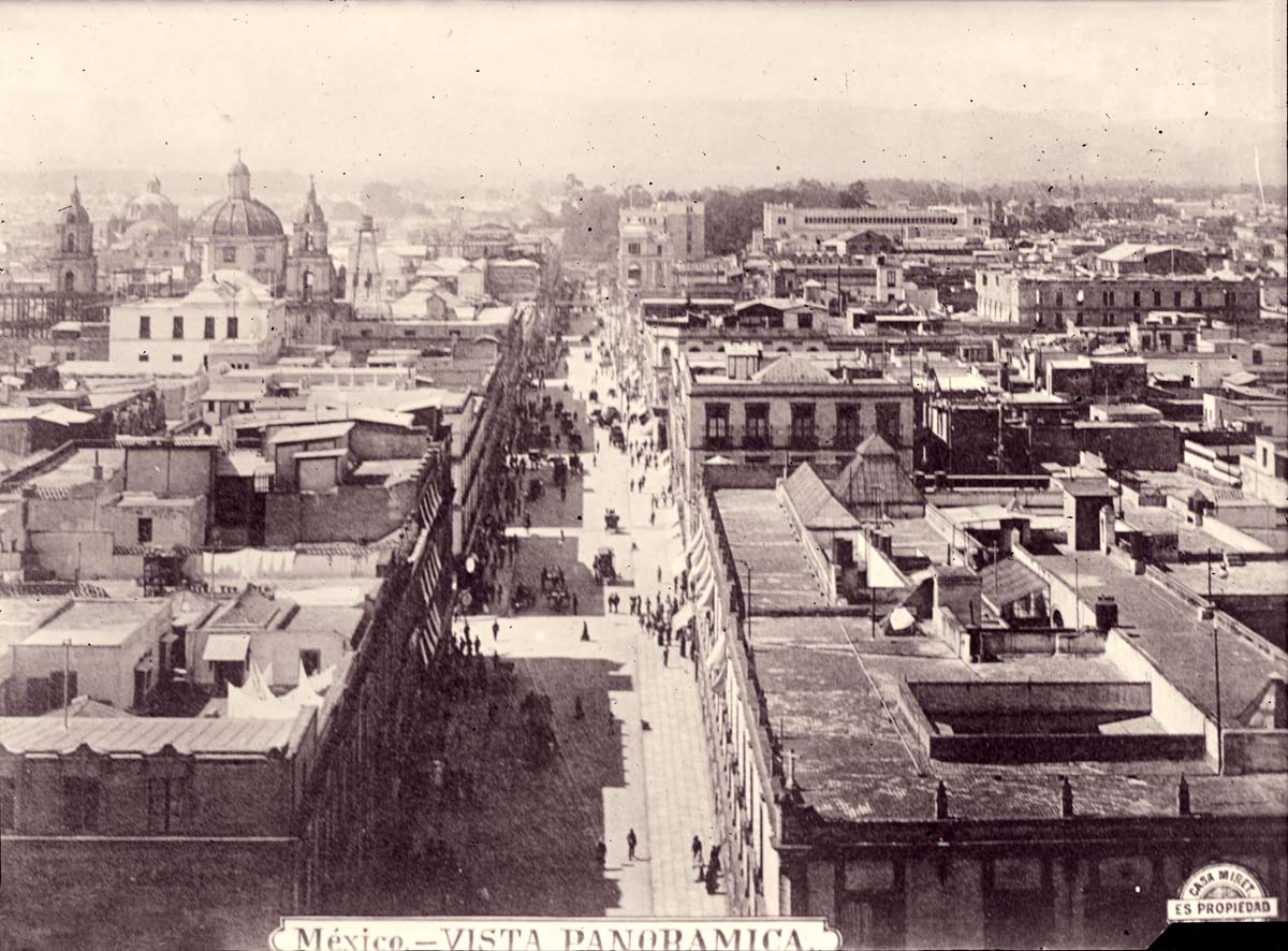 Mexico City. Panorama of the city, 1913