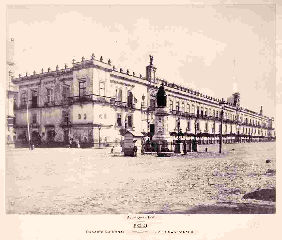 Mexico City. Panorama of National Palace, circa 1890