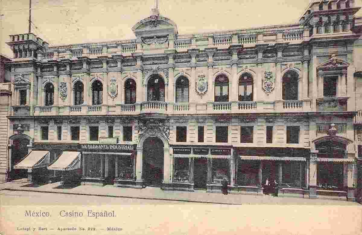 Mexico City. Spanish Club House, Casino, 1910