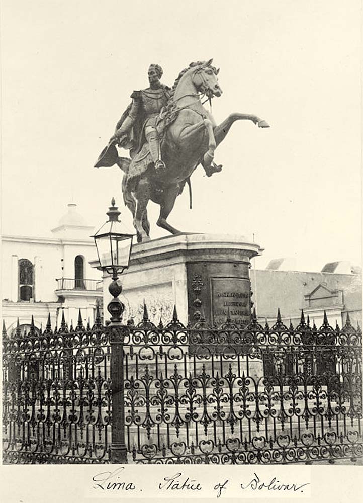 Lima. Statue of Simón Bolivar, 1868