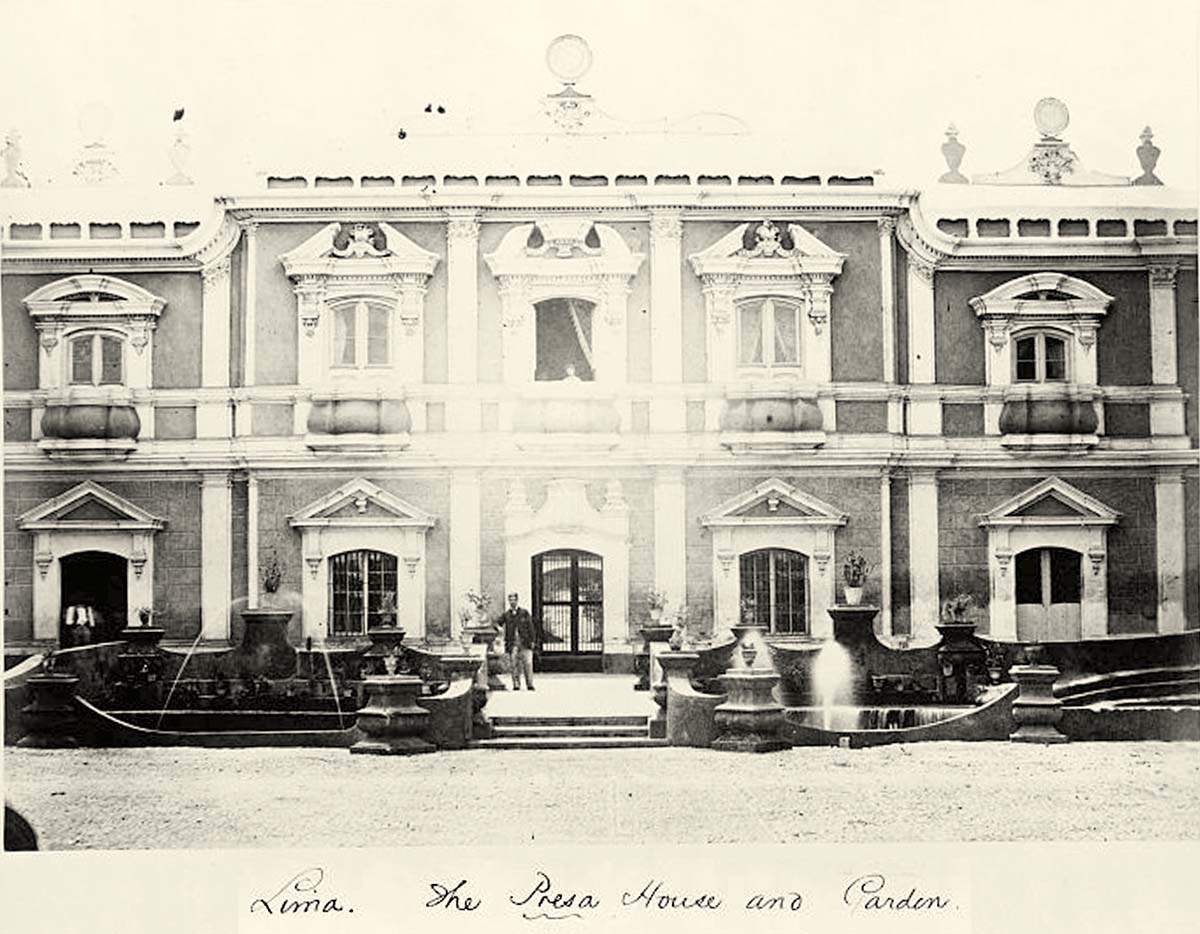 Lima. The Presa house and garden, 1868