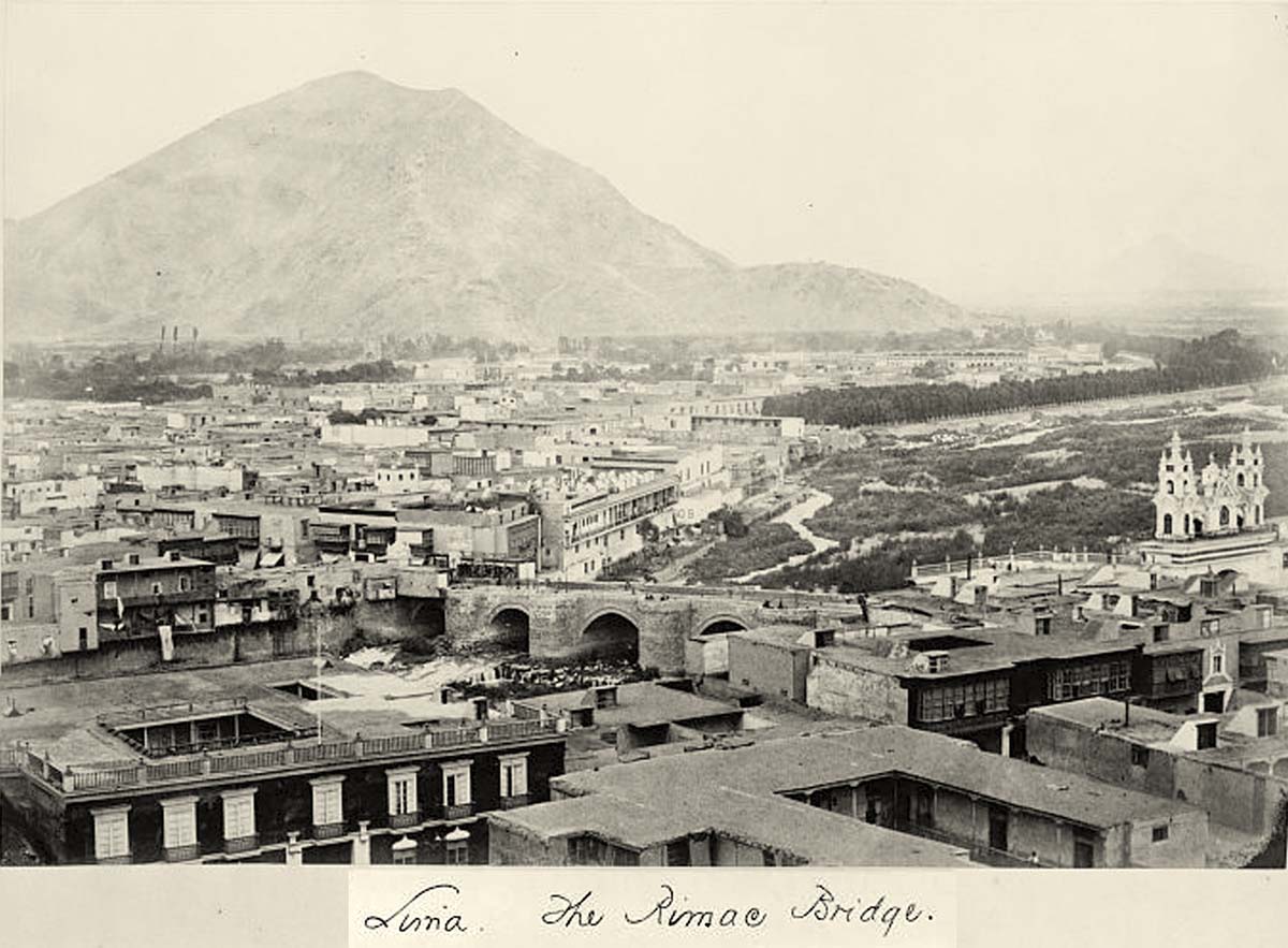 Lima. The Rimac Bridge, 1868
