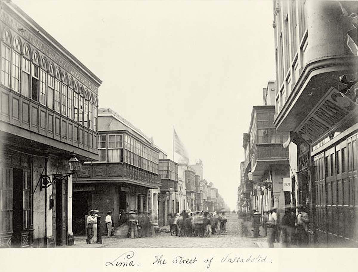 Lima. The street of Valladolid, 1868