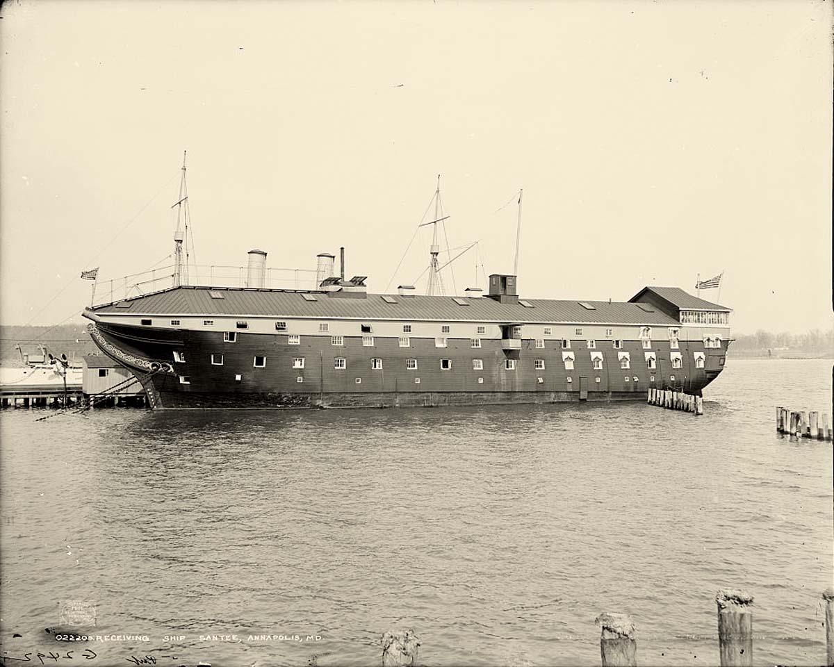 Annapolis. Receiving ship Santee, 1905