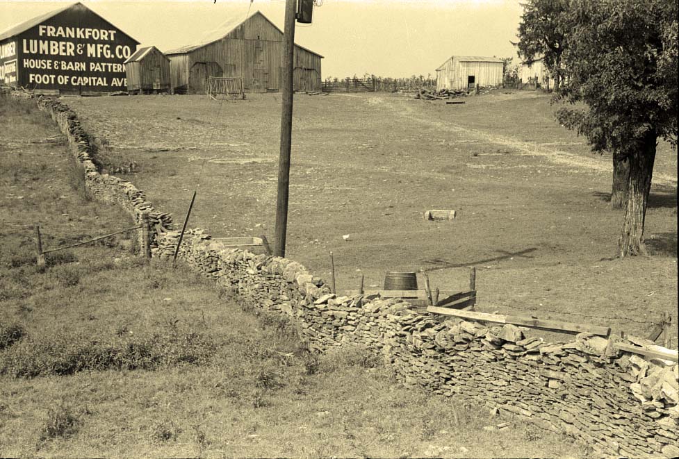 Frankfort. Old stone fence near Frankfort, 1940