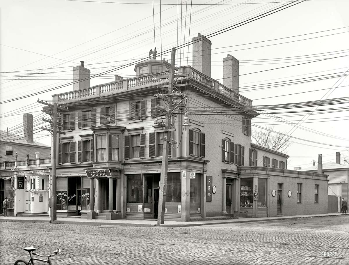 Salem. Colonial House, on the ground floor - cafe, circa 1906
