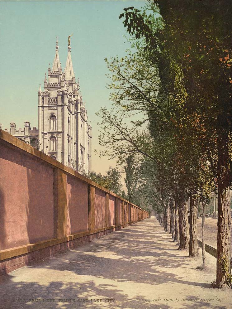 Salt Lake City. Beside the Temple, 1900