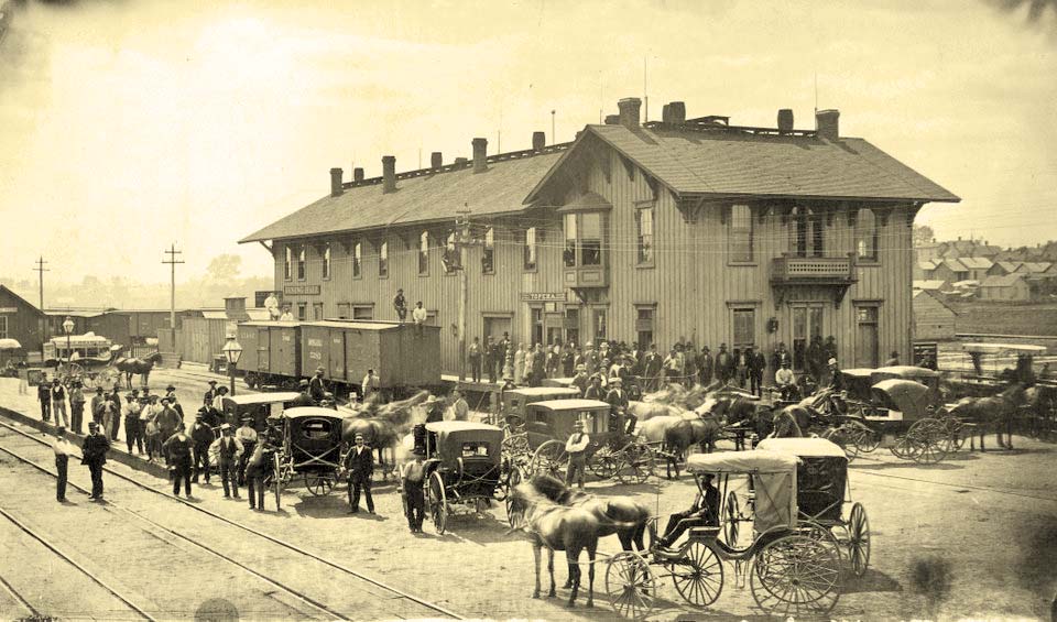 Topeka. The Depot, 1876