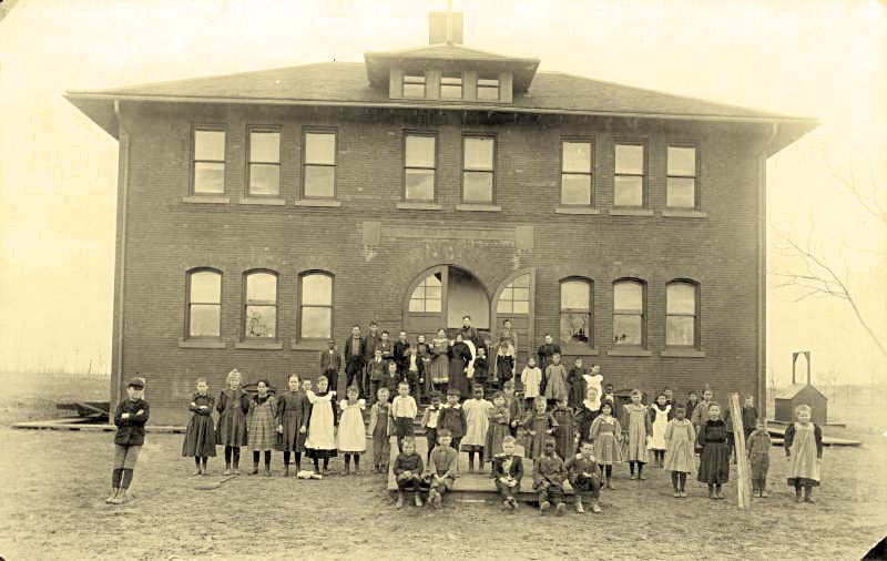 Topeka. The students in front of the old Gage School
