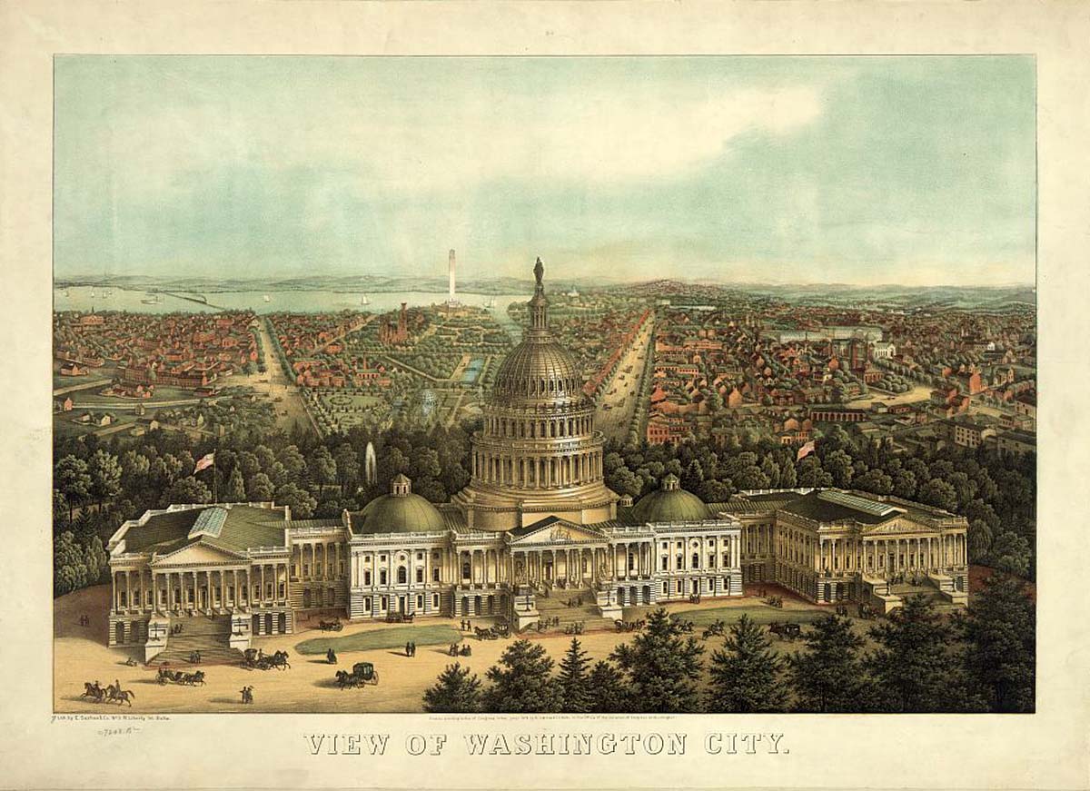 Washington. View of Washington City, 1871