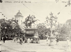 Caracas. Statue of Simon Bolivar, circa 1920