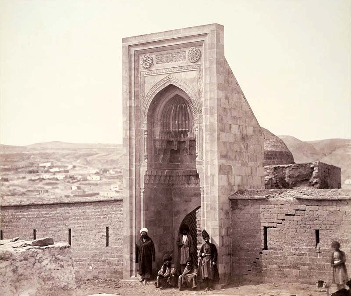 Baku. Main entrance to the khan's palace of the Shirvanshahs, 1870s
