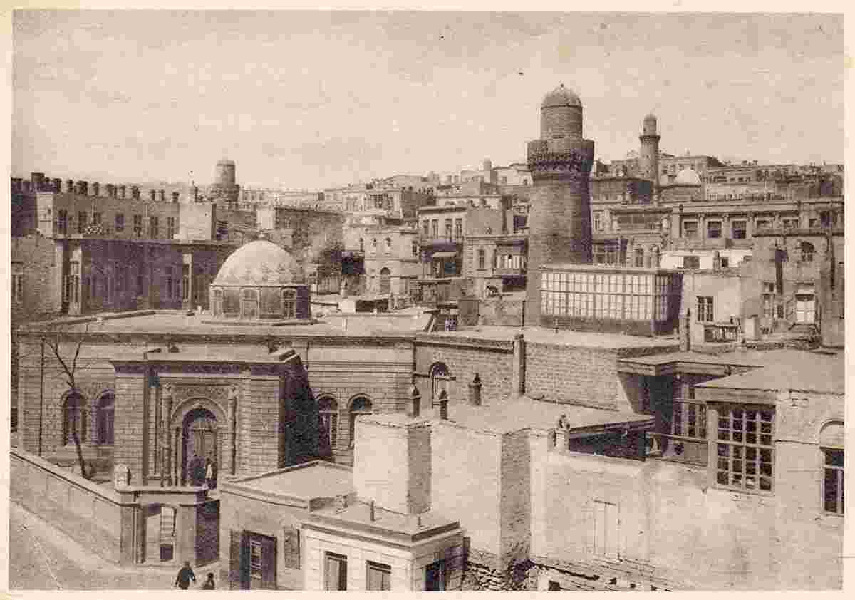 Baku. View on Old Town, Juma Mosque