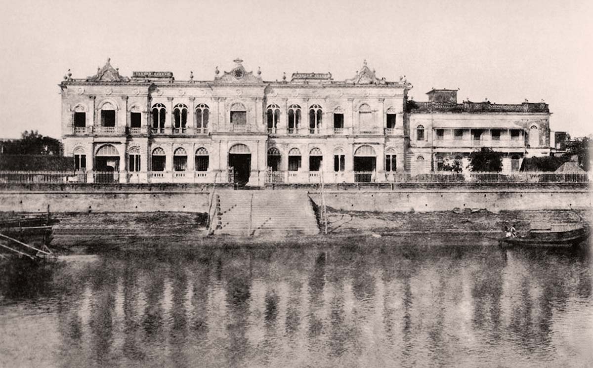 Dhaka. Ruplal House (former Aratoon House) on the bank of river Buriganga built in 1825, circa 1875
