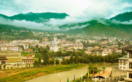 Thimphu. Panorama of the city