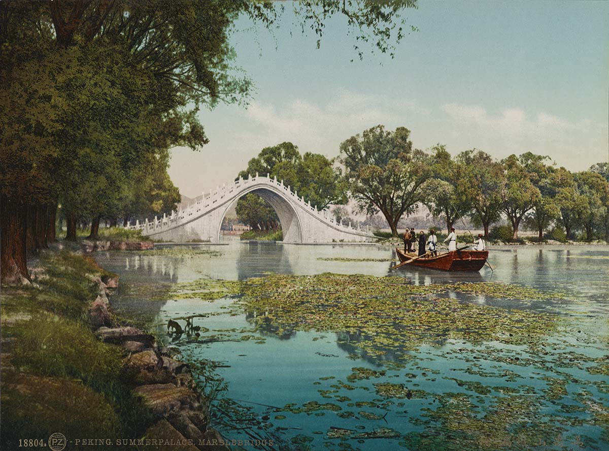 Beijing. Summer Palace, Marble Bridge, circa 1890