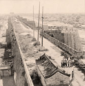 Beijing. Wall of Peking guarded by the Russian artillery, circa 1900