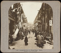 A typical street in Hong Kong, between 1900 and 1910