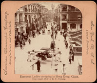 Hong Kong. European ladies shopping in Hong Kong, between 1900 and 1910