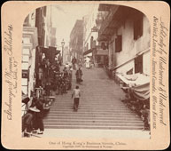 Hong Kong. One of Hong Kong's business streets, circa 1890