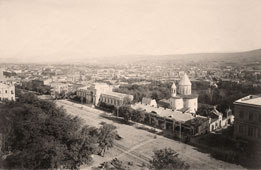 Tbilisi. Saint George's Church, Temple of Glory and the corner of Baryatinskaya Street