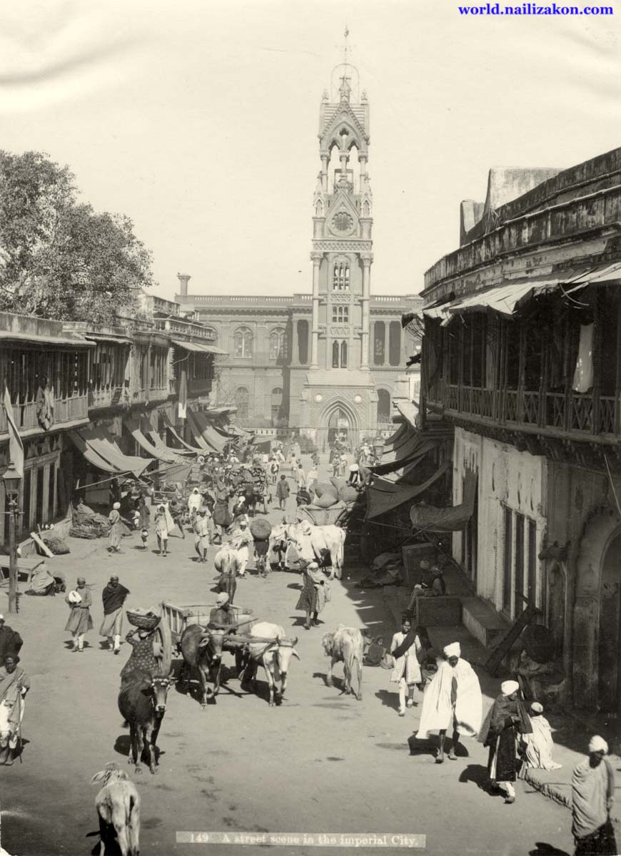 Delhi. Clock tower, circa 1900