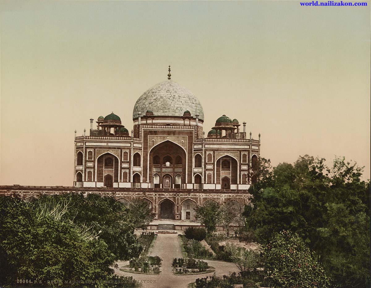Delhi. Mausoleum of Emperor Humayun, circa 1890