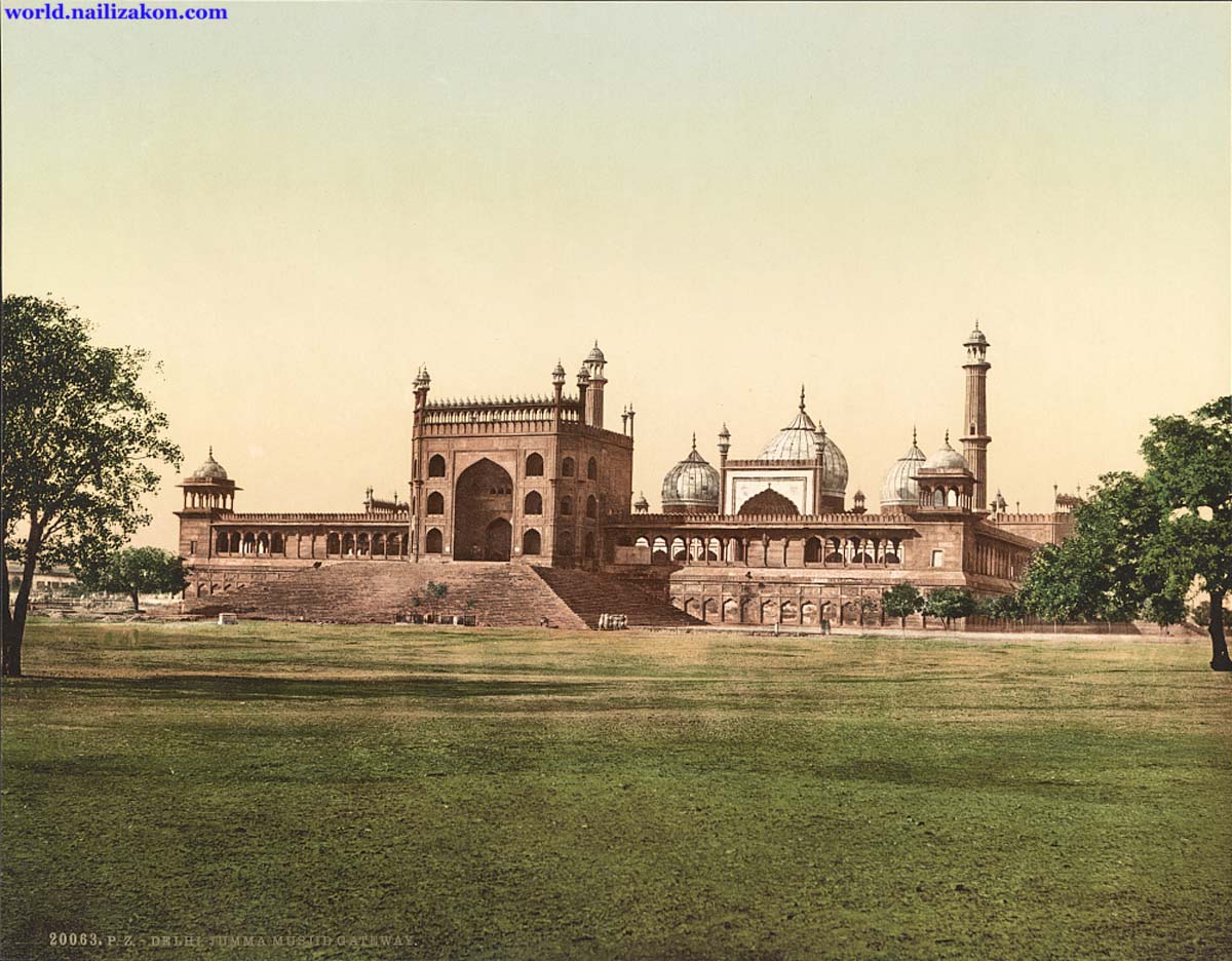 Delhi. Mosque Juma Musjid, Gateway, circa 1890
