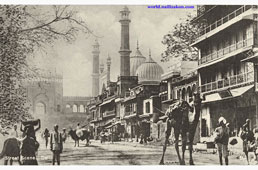Delhi. Panorama of town street