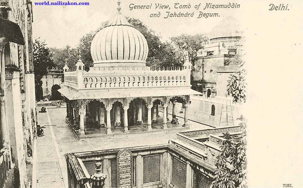 Delhi. Tomb of Nizamuddin and Jahanara Begum