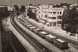 Tel Aviv. Railway on Yehuda Halevi Street, 1944