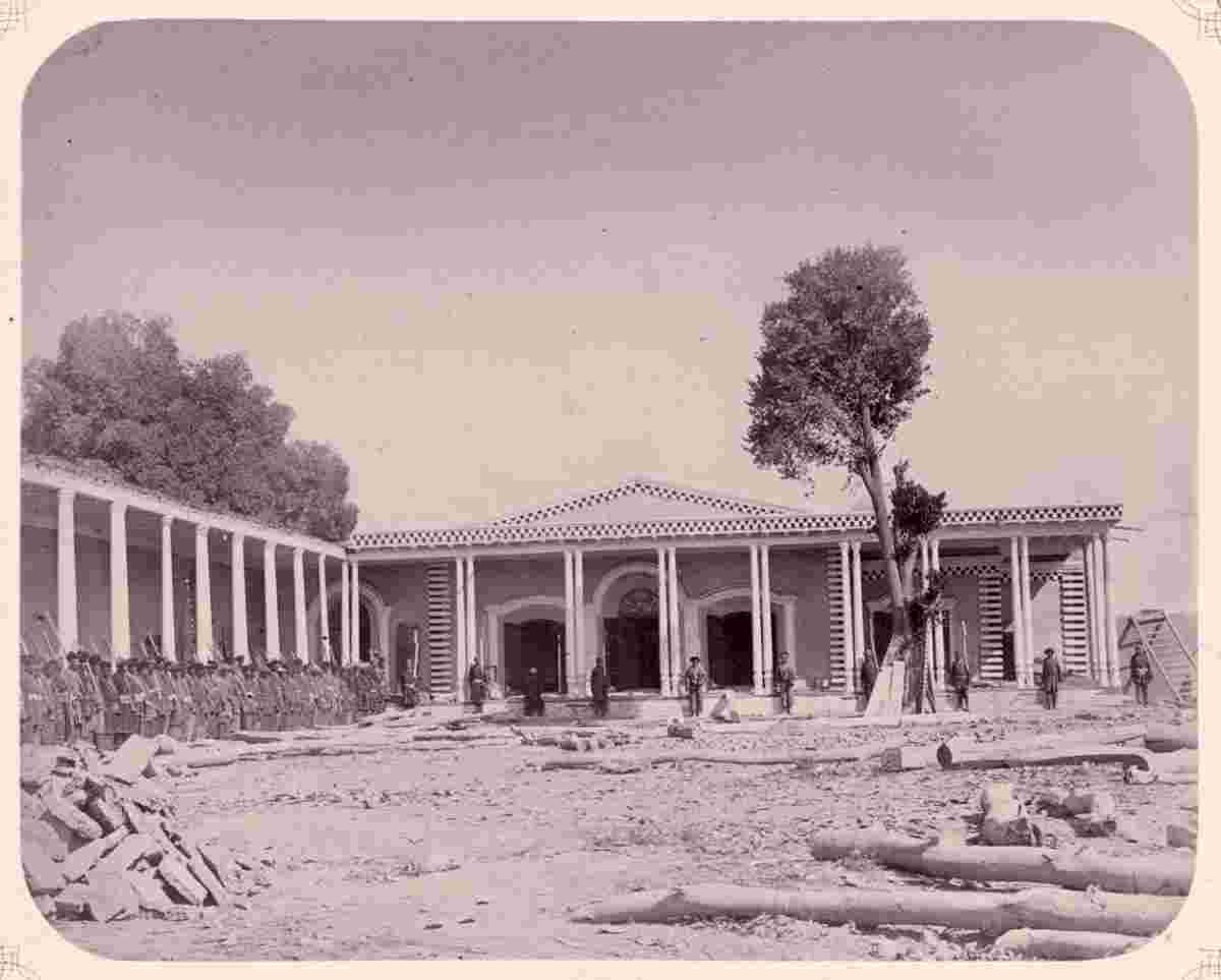 Andijan. Palace under construction of the son of the Kokand Khan