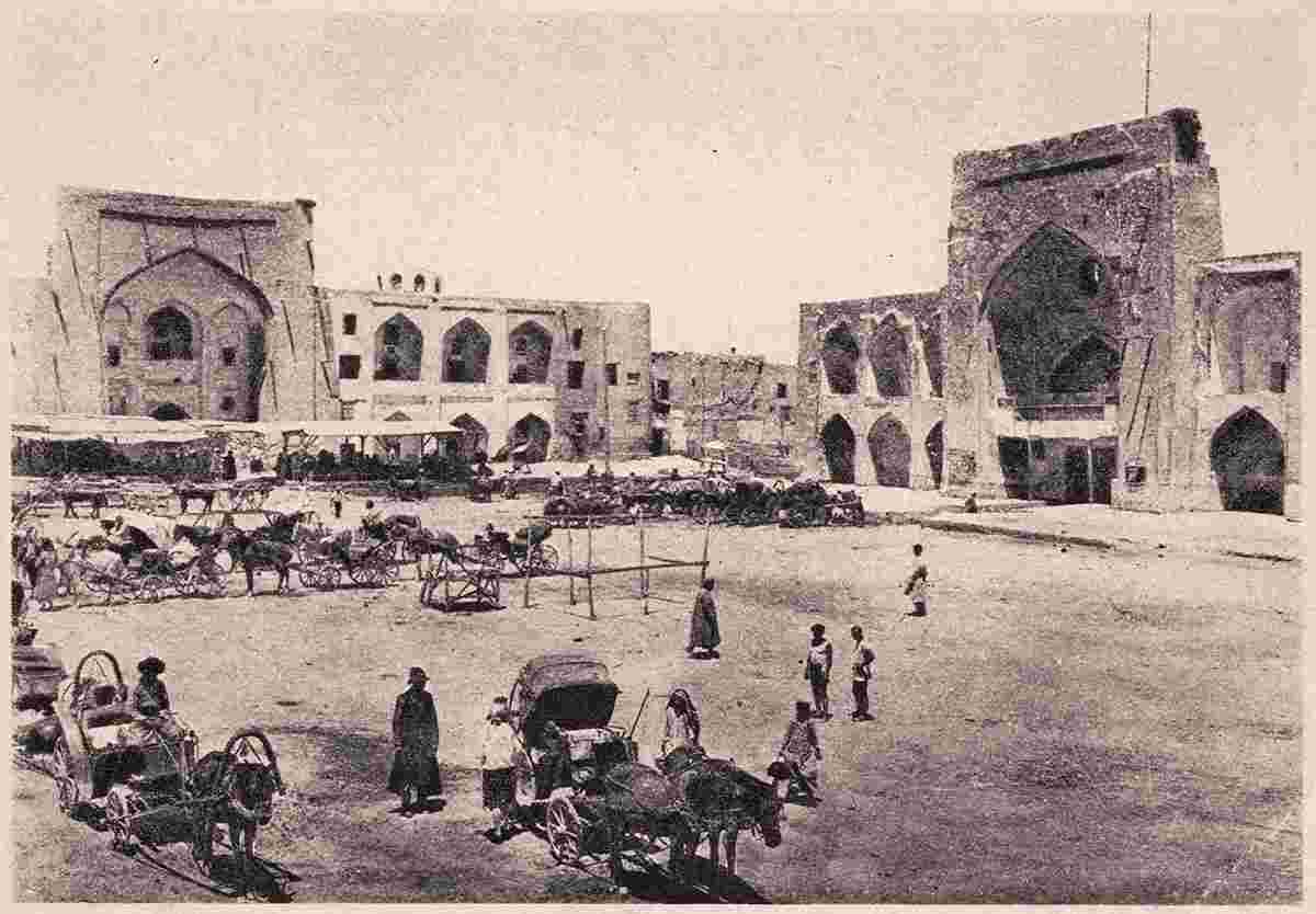 Bukhara. Madrasah Kukeldash and Nodir-Divan-Begi, 1925