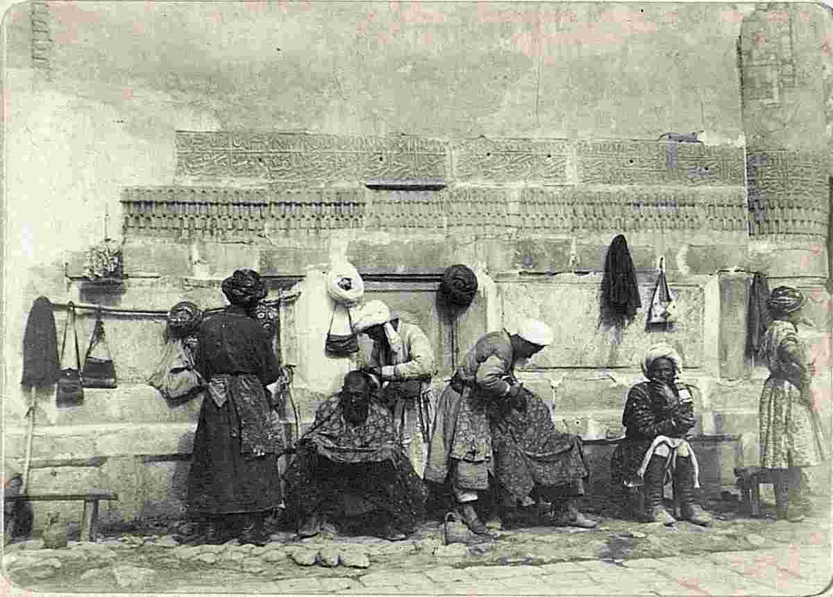 Bukhara. Barbers at the Registan