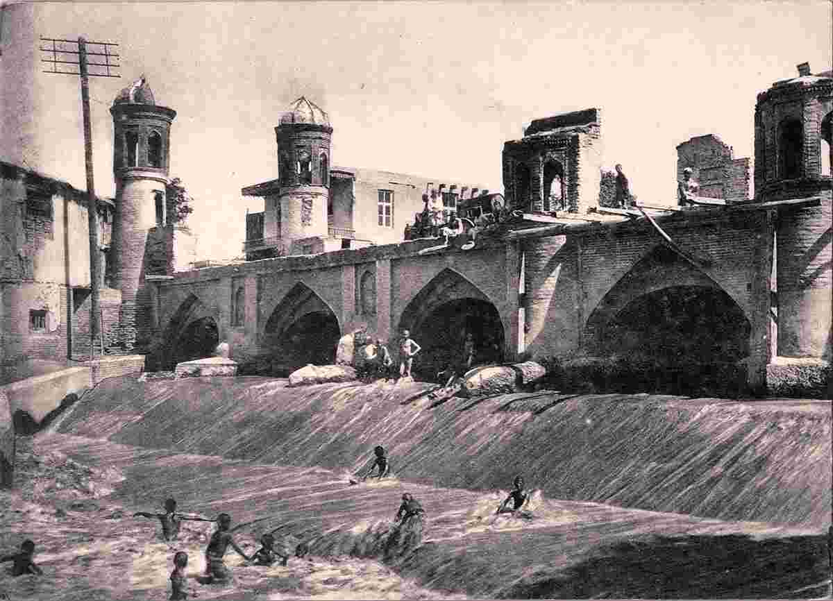 Kokand. Stone bridge of Muhammad Ali Khan, 1927
