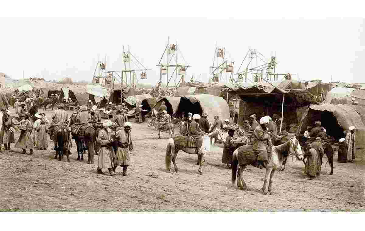 Samarkand. Folk holiday in Afrosiab, 1897