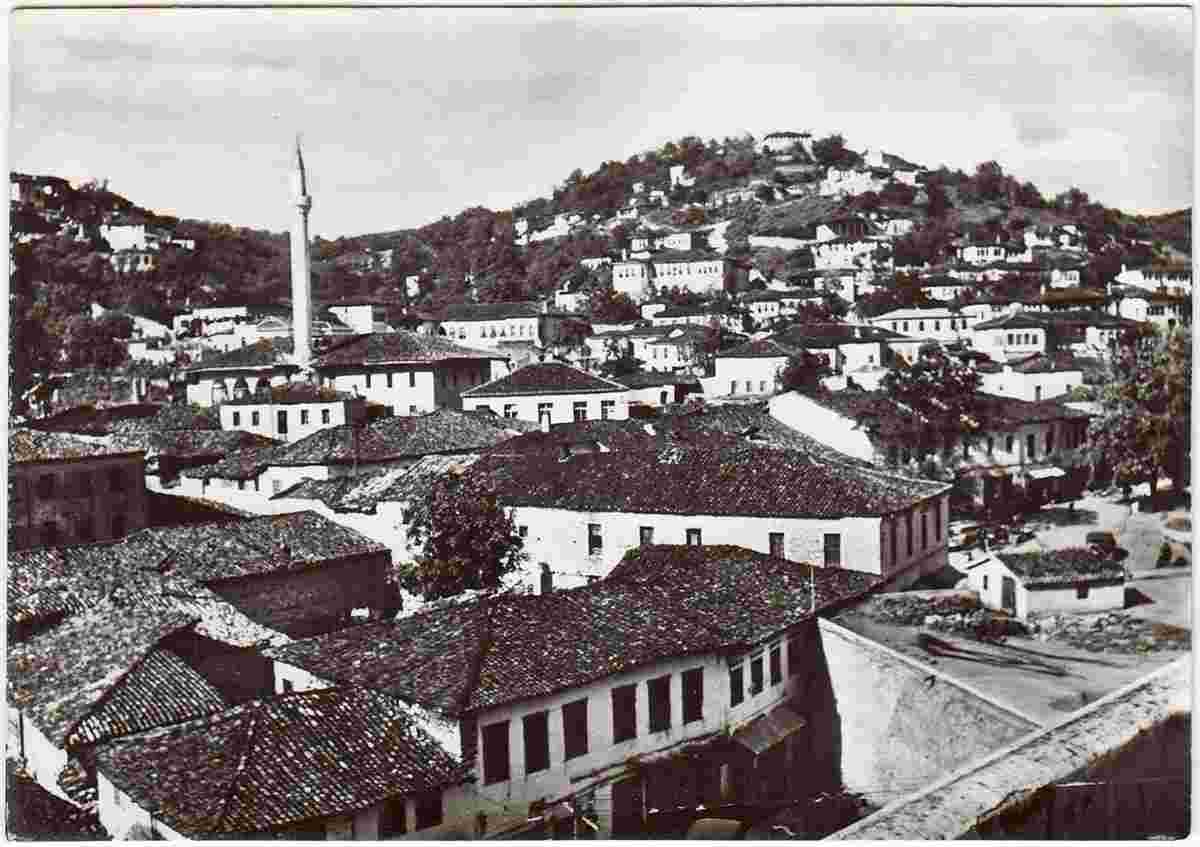 Berat. General view with Mosque, 1950s