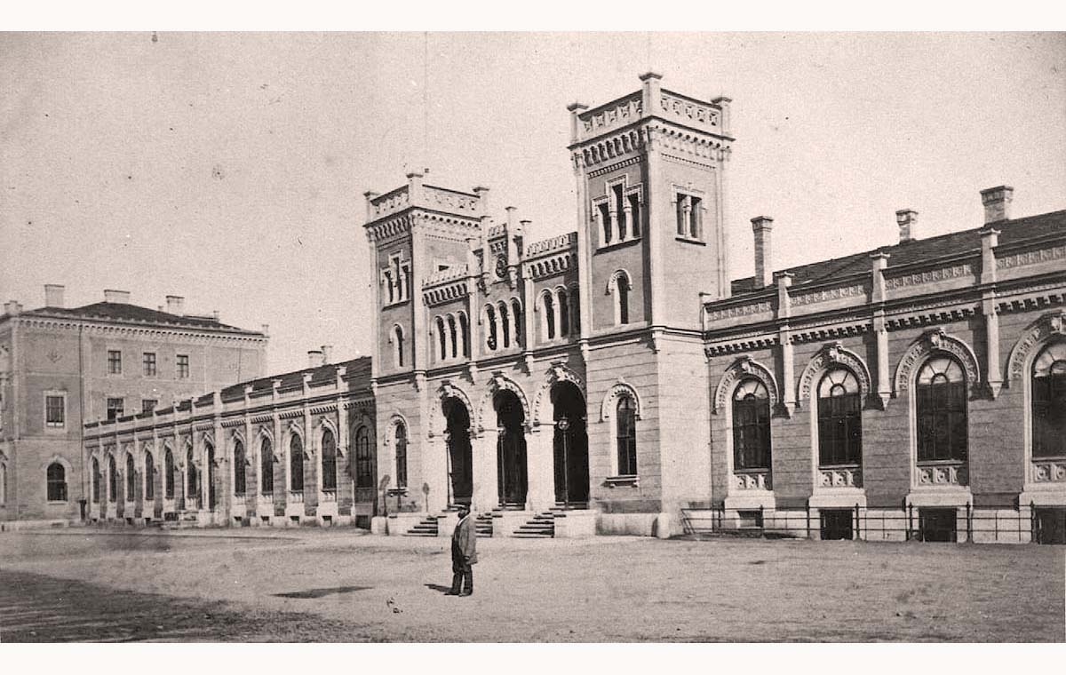 Linz. Old train station, circa 1865