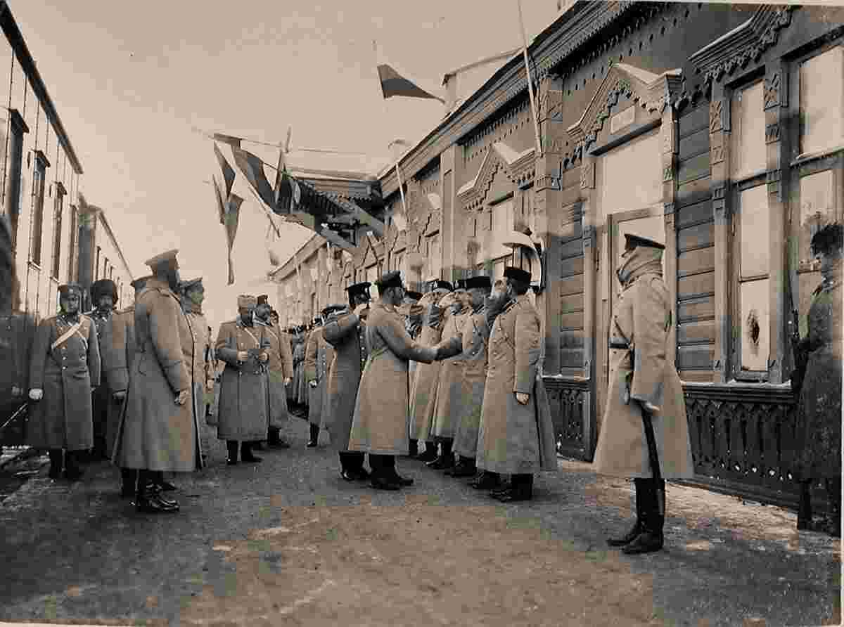 Babruysk. Arrival of Emperor Nicholas II at the Bobruisk station, 1904