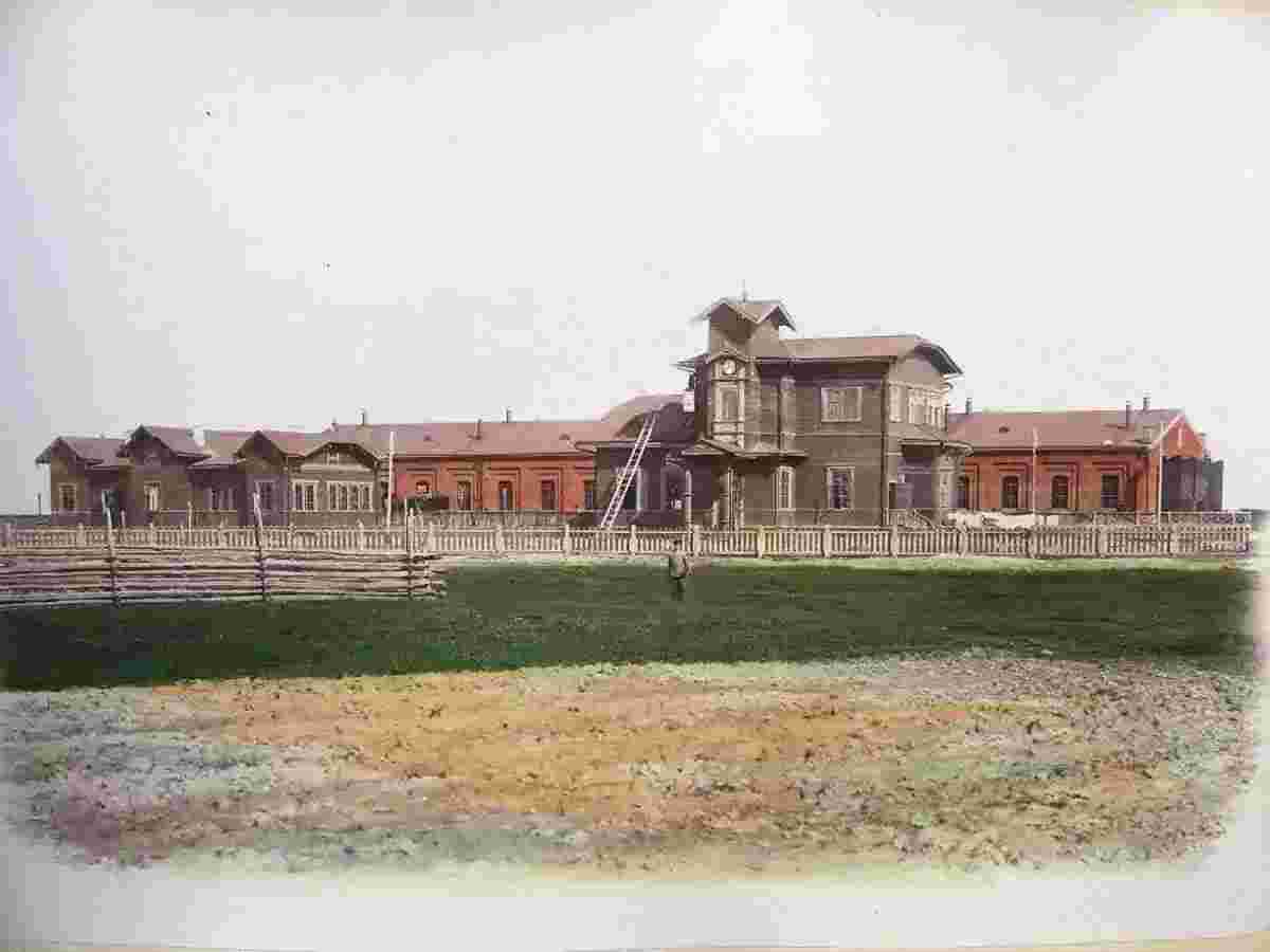 Biaroza. Locomotive depot at Bereza-Kartuzskaya station, circa 1890