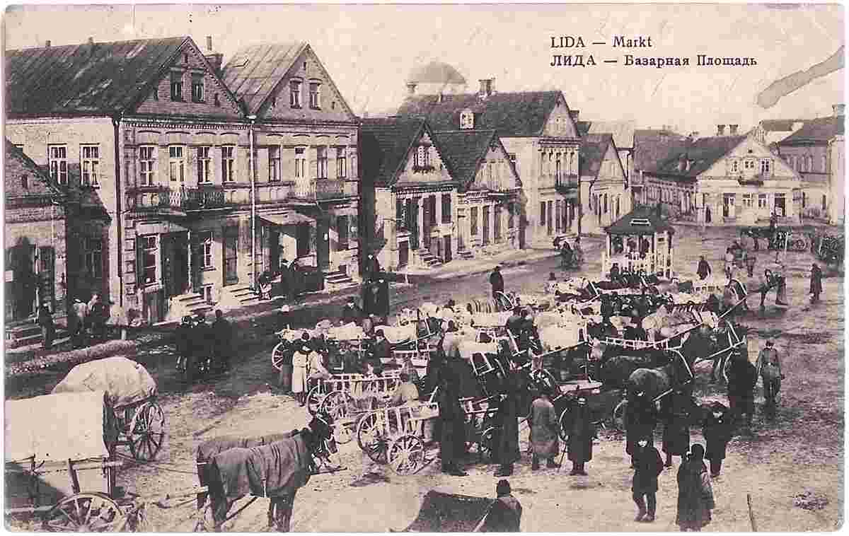 Lida. Bazaar square, 1916