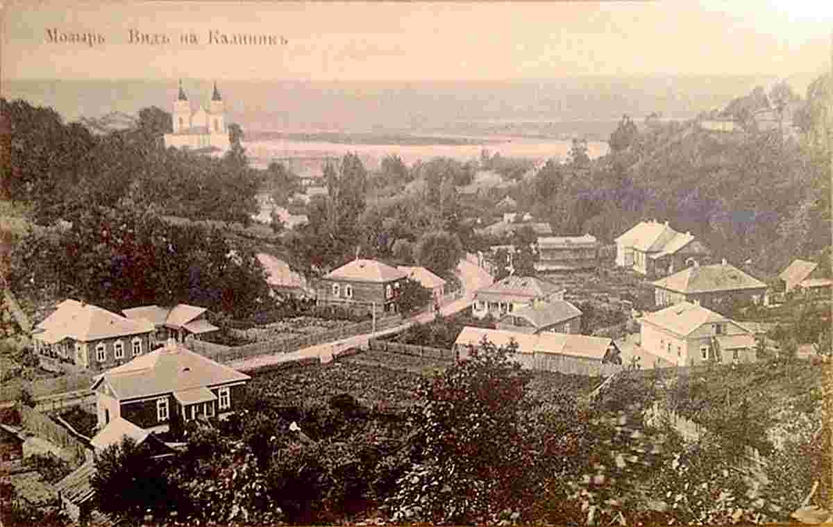 Mazyr. Panorama of Kalinik, before 1918