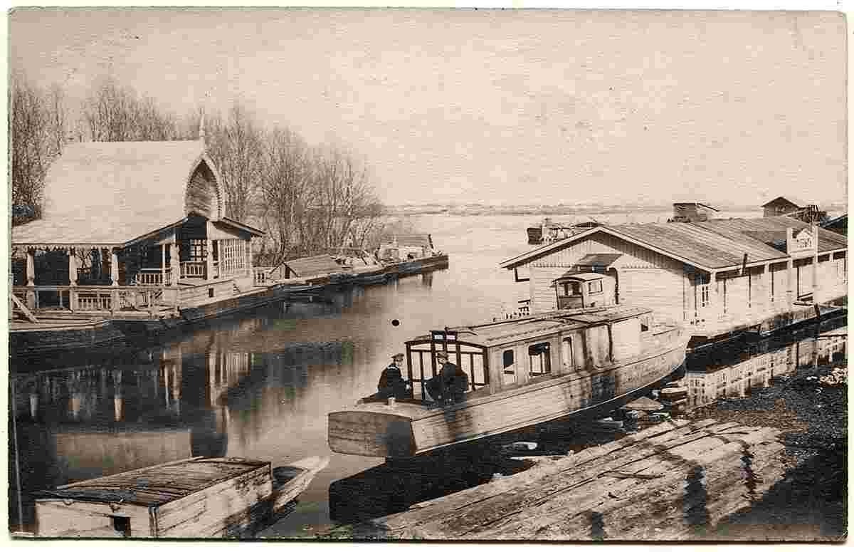 Mazyr. Pripyat' river, pier, before 1918
